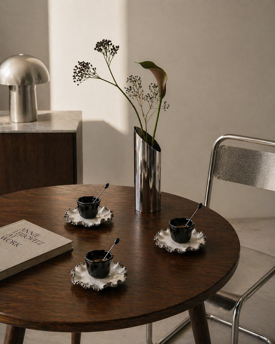 set "Pomponette"& cuillère vintage 70