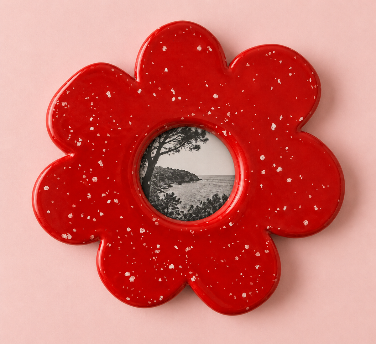 Cadre Fleur Rouge