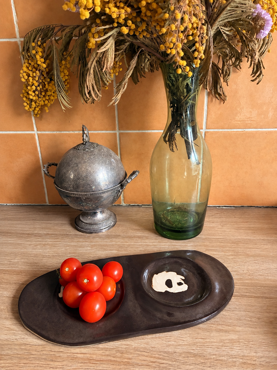 Plat Apéro deux compartiments MARCIA